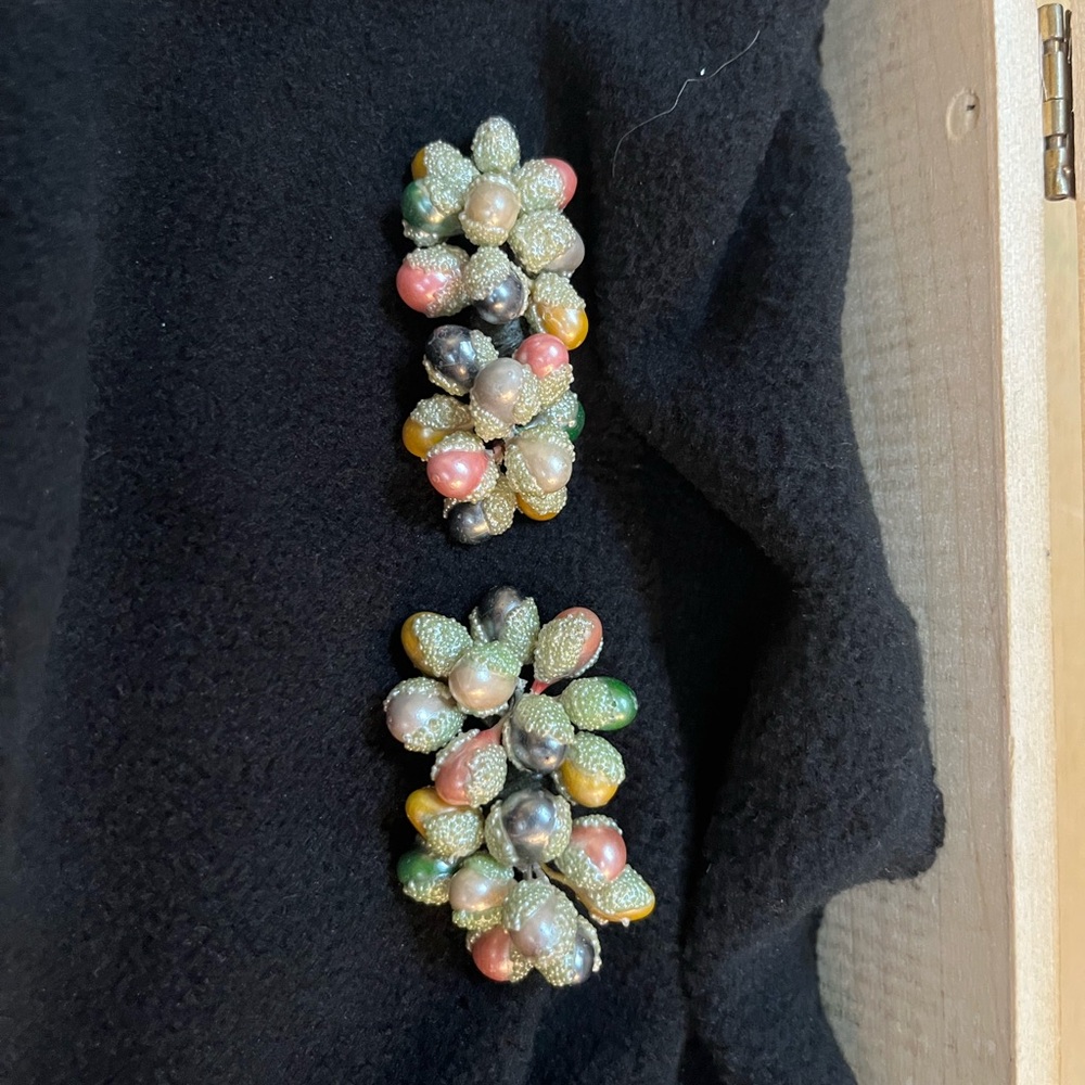 Vintage Multicolor Beaded Earrings